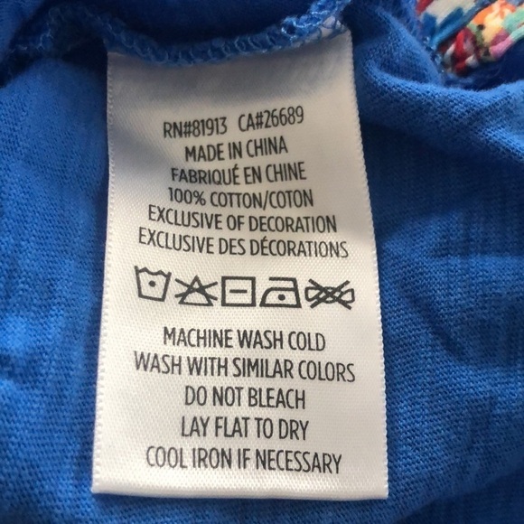 Robert Graham Tee Sz L Classic Fit Split Crew Neck Blue Short Sleeve Cotton - Picture 6 of 6